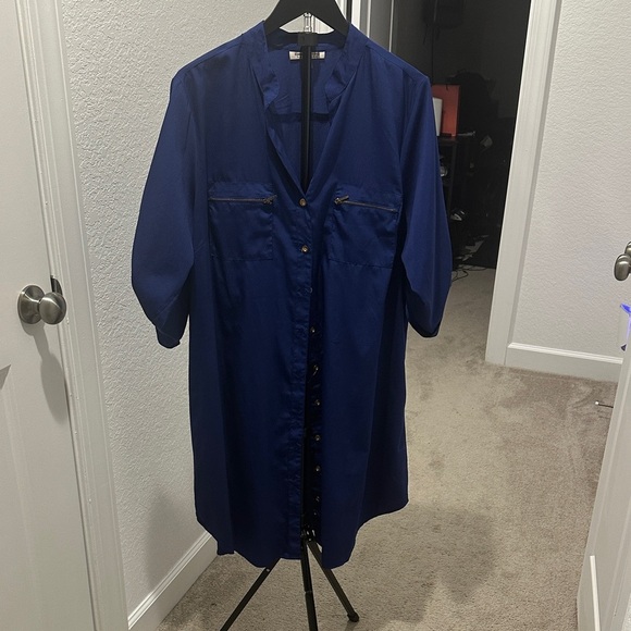 Speed Control New York Dresses & Skirts - Speed Control New York Chic Navy Button Down Shirt Dress